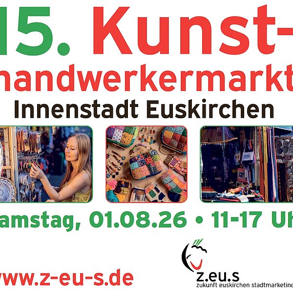 Am Samstag ist wieder Kunsthandwerkermarkt auf dem Klosterplatz. Es gibt Schmuck, Taschen, Mode, Homeaccessoires und vieles mehr. Wir freuen uns schon auf euch! 😀🖌🖌🧶🧵✂️
