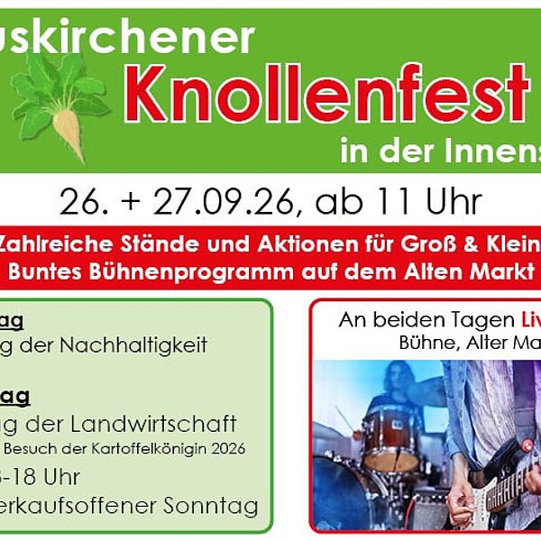 Am letzten Wochenende im September ist wieder Knollenfest in Euskirchen! Wir freuen uns schon auf euch 😍🥳🫶👍